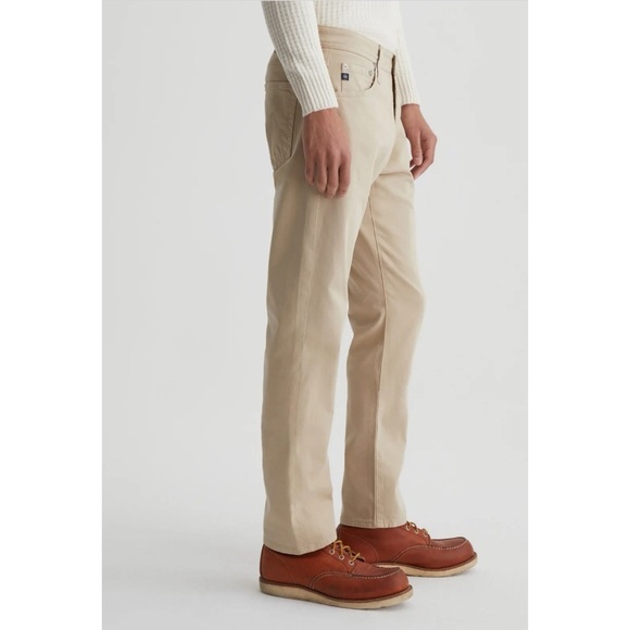 AG Adriano Goldschmied Everett SUD Sueded Slim Straight Pants in Chestnut 29x32 - Picture 13 of 15